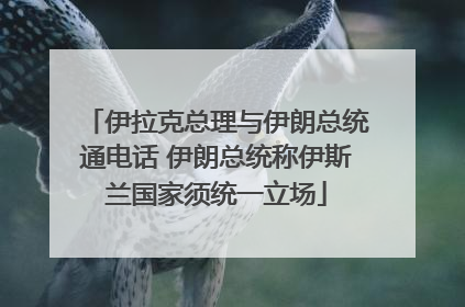 伊拉克总理与伊朗总统通电话 伊朗总统称伊斯兰国家须统一立场