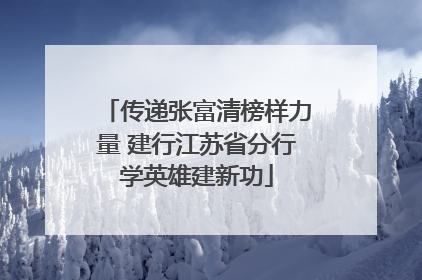 传递张富清榜样力量 建行江苏省分行学英雄建新功