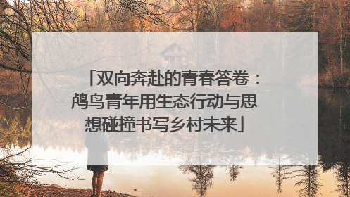 双向奔赴的青春答卷：鸬鸟青年用生态行动与思想碰撞书写乡村未来
