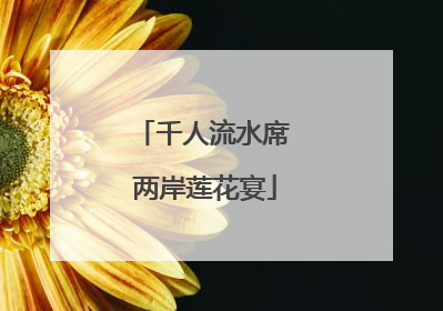 千人流水席 两岸莲花宴