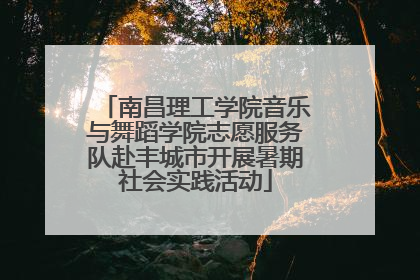 南昌理工学院音乐与舞蹈学院志愿服务队赴丰城市开展暑期社会实践活动