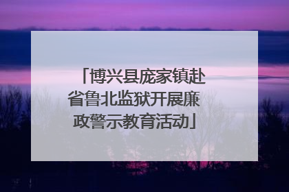 博兴县庞家镇赴省鲁北监狱开展廉政警示教育活动
