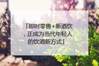 即时零售+新酒饮，正成为当代年轻人的饮酒新方式