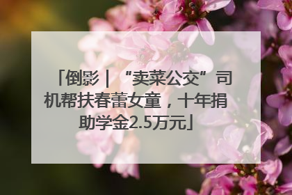 倒影｜“卖菜公交”司机帮扶春蕾女童，十年捐助学金2.5万元