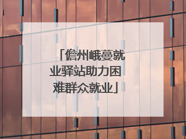 儋州峨蔓就业驿站助力困难群众就业