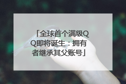 全球首个满级QQ即将诞生：拥有者继承其父账号
