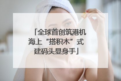 全球首创筑港机海上“搭积木”式建码头显身手