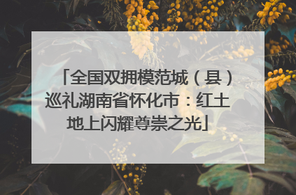 全国双拥模范城（县）巡礼湖南省怀化市：红土地上闪耀尊崇之光
