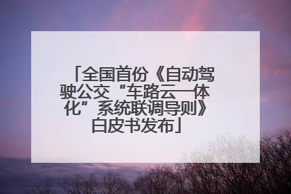 全国首份《自动驾驶公交“车路云一体化”系统联调导则》白皮书发布