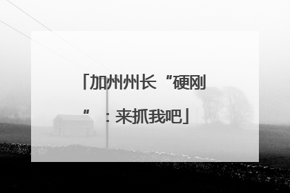加州州长“硬刚”：来抓我吧