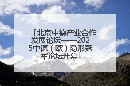 北京中德产业合作发展论坛——2025中德（欧）隐形冠军论坛开幕