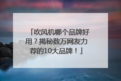 吹风机哪个品牌好用？揭秘数万网友力荐的10大品牌！