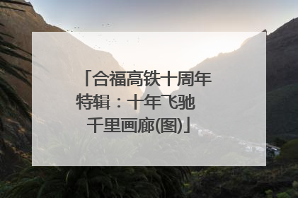 合福高铁十周年特辑：十年飞驰 千里画廊(图)
