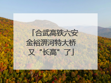 合武高铁六安金裕淠河特大桥又“长高”了