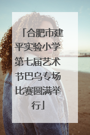 合肥市建平实验小学第七届艺术节巴乌专场比赛圆满举行