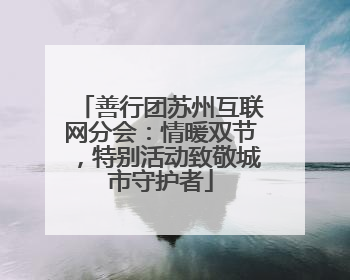 善行团苏州互联网分会：情暖双节，特别活动致敬城市守护者