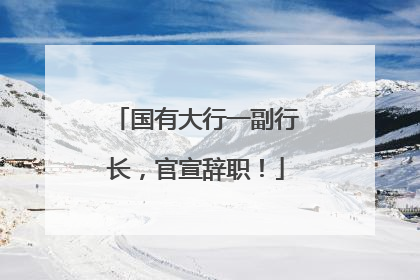 国有大行一副行长，官宣辞职！