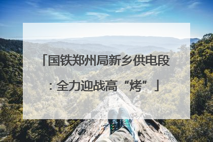 国铁郑州局新乡供电段：全力迎战高“烤”
