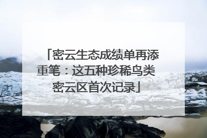 密云生态成绩单再添重笔：这五种珍稀鸟类密云区首次记录