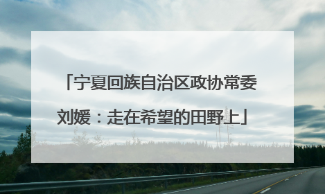 宁夏回族自治区政协常委刘媛：走在希望的田野上