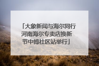 大象新闻与海尔同行 河南海尔专卖店换新节中博社区站举行