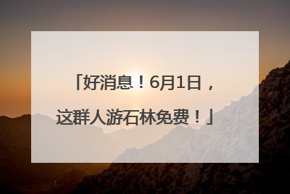 好消息！6月1日，这群人游石林免费！