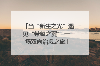 当“新生之光”遇见“希望之翼” 一场双向治愈之旅