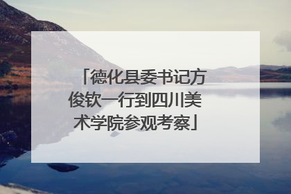 德化县委书记方俊钦一行到四川美术学院参观考察