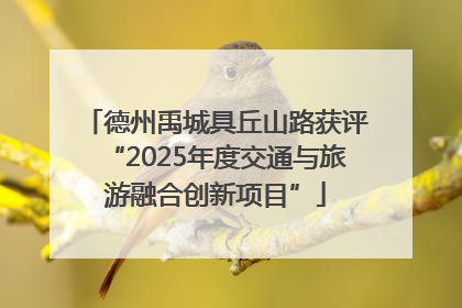 德州禹城具丘山路获评“2025年度交通与旅游融合创新项目”