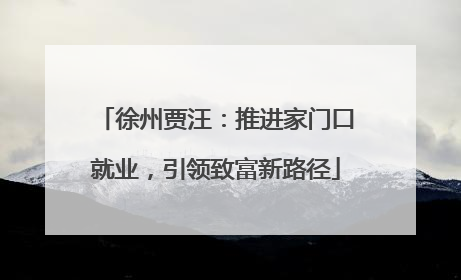 徐州贾汪：推进家门口就业，引领致富新路径