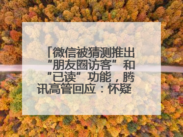 微信被猜测推出“朋友圈访客”和“已读”功能，腾讯高管回应：怀疑有人特意反复翻炒流量