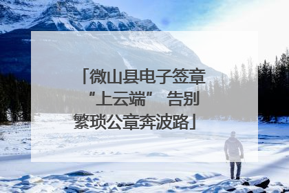 微山县电子签章“上云端” 告别繁琐公章奔波路
