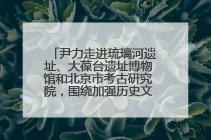 尹力走进琉璃河遗址、大葆台遗址博物馆和北京市考古研究院，围绕加强历史文化名城保护调研