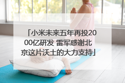 小米未来五年再投2000亿研发 雷军感谢北京这片沃土的大力支持
