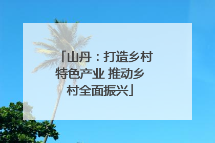 山丹：打造乡村特色产业 推动乡村全面振兴