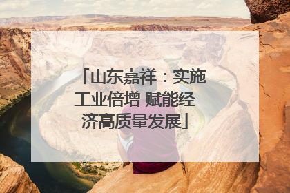 山东嘉祥：实施工业倍增 赋能经济高质量发展