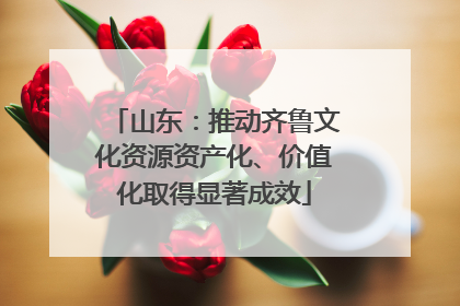 山东：推动齐鲁文化资源资产化、价值化取得显著成效