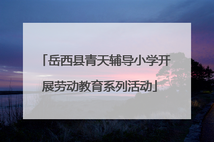 岳西县青天辅导小学开展劳动教育系列活动