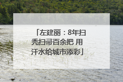 左建丽：8年扫秃扫帚百余把 用汗水给城市添彩