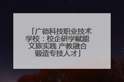 广德科技职业技术学校：校企研学赋能文旅实践 产教融合锻造专技人才