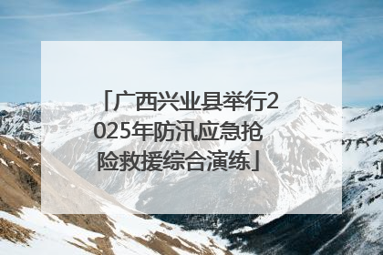 广西兴业县举行2025年防汛应急抢险救援综合演练