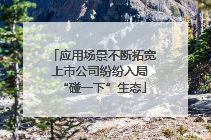 应用场景不断拓宽 上市公司纷纷入局“碰一下”生态