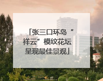 张三口环岛“祥云”模纹花坛呈现最佳景观
