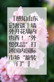 感知山东记者谈｜墙外开花墙内也香！“外贸优品”打通国内国际市场“旋转门”