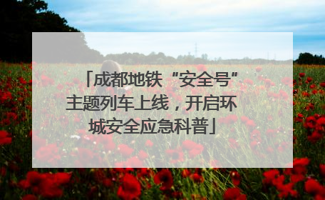 成都地铁“安全号”主题列车上线，开启环城安全应急科普