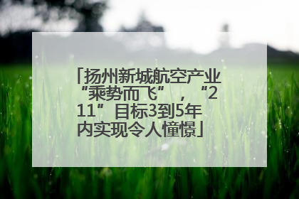 扬州新城航空产业“乘势而飞”，“211”目标3到5年内实现令人憧憬