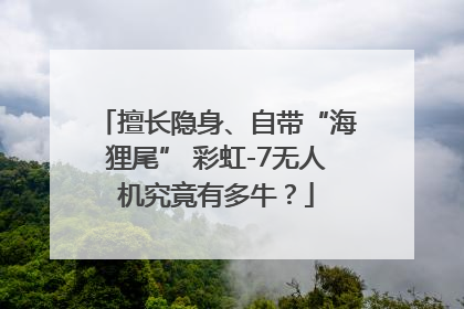 擅长隐身、自带“海狸尾” 彩虹-7无人机究竟有多牛？