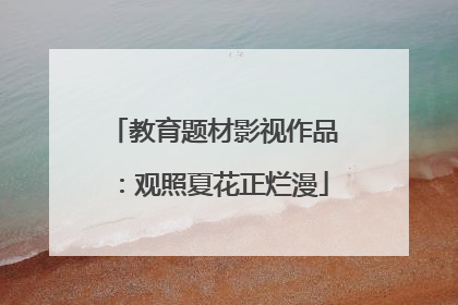 教育题材影视作品：观照夏花正烂漫