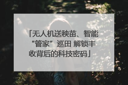 无人机送秧苗、智能“管家”巡田 解锁丰收背后的科技密码