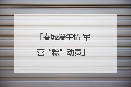 春城端午情 军营“粽”动员